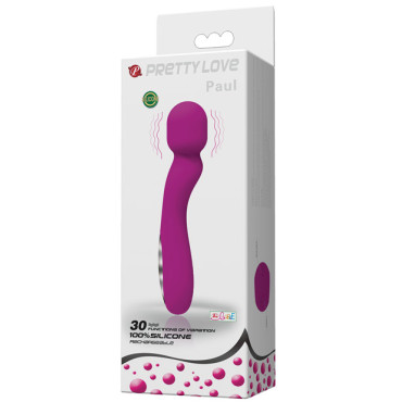 Pretty Love Paul USB Rechargeable Wand - Fuchsia