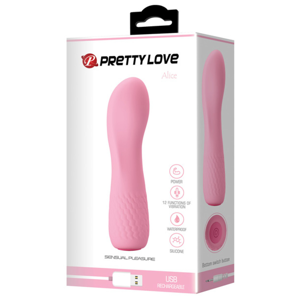 Pretty Love Alice Mini Vibe 12 Function - Flesh Pink