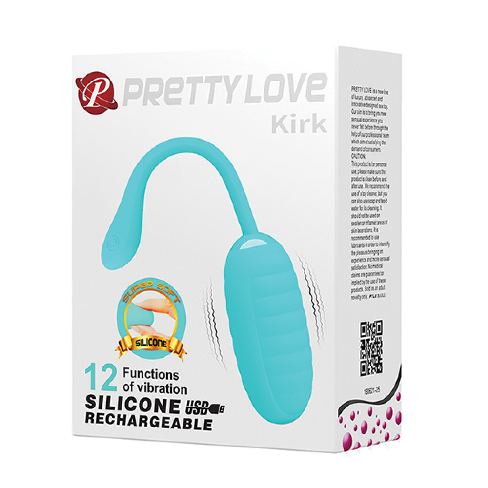Pretty Love Kirk Liquid Silicone Remote Egg - Turquoise