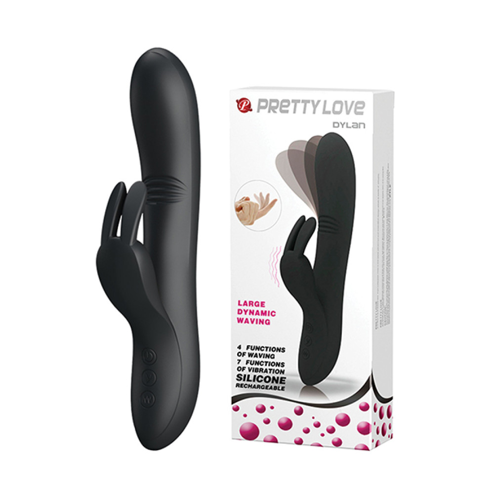 Pretty Love Dylan Bunny Ears Come Hither Rabbit 11 Function - Black