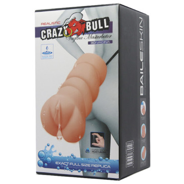 Crazy Bull No Lube Vagina Masturbator Sleeve - Ivory