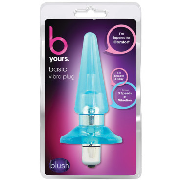 Blush B Yours Basic Vibra Plug - Blue