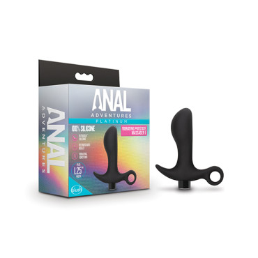Blush Anal Adventures Platinum Silicone Vibrating Prostate Massager 01 - Black