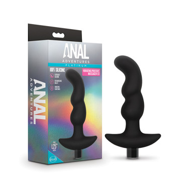 Blush Anal Adventures Platinum Silicone Vibrating Prostate Massager 03&nbsp;- Black
