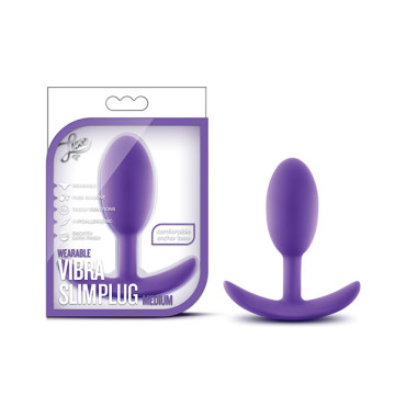 Blush Luxe Wearable Vibra Slim Plug Medium - Purple