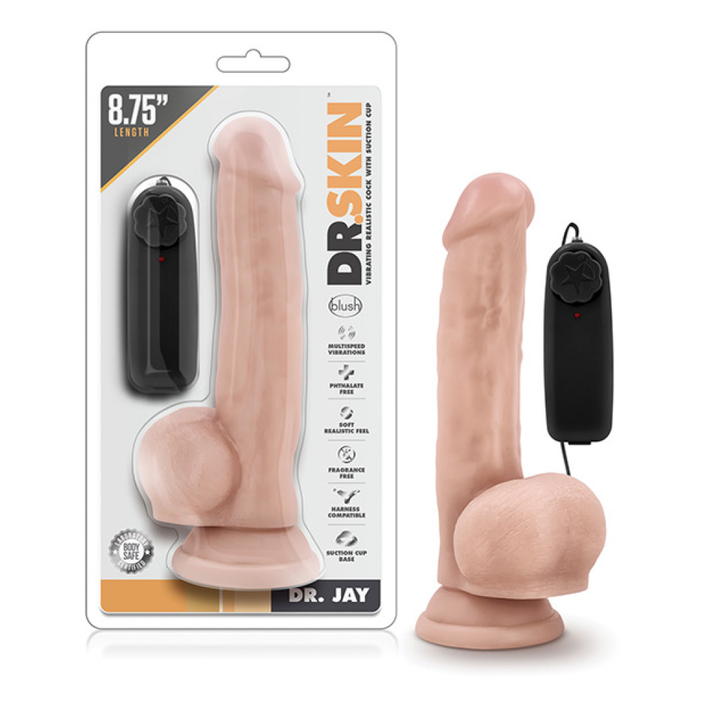 Blush Dr. Skin Dr. Jay 8.75" Cock w/Suction Cup - Vanilla
