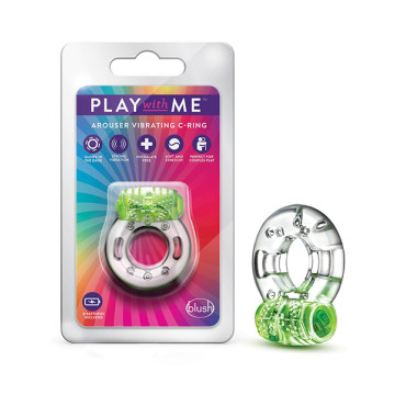 Blush Play with Me Arouser Vibrating C-Ring - Green