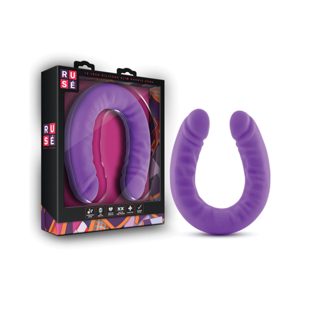 Blush Ruse 18" Slim Double Dong - Purple
