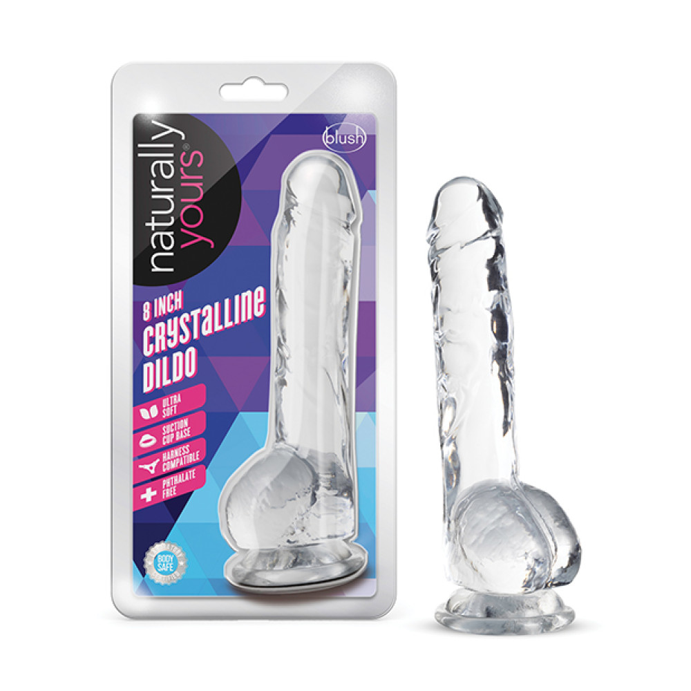Blush Naturally Yours 8" Crystalline Dildo - Diamond