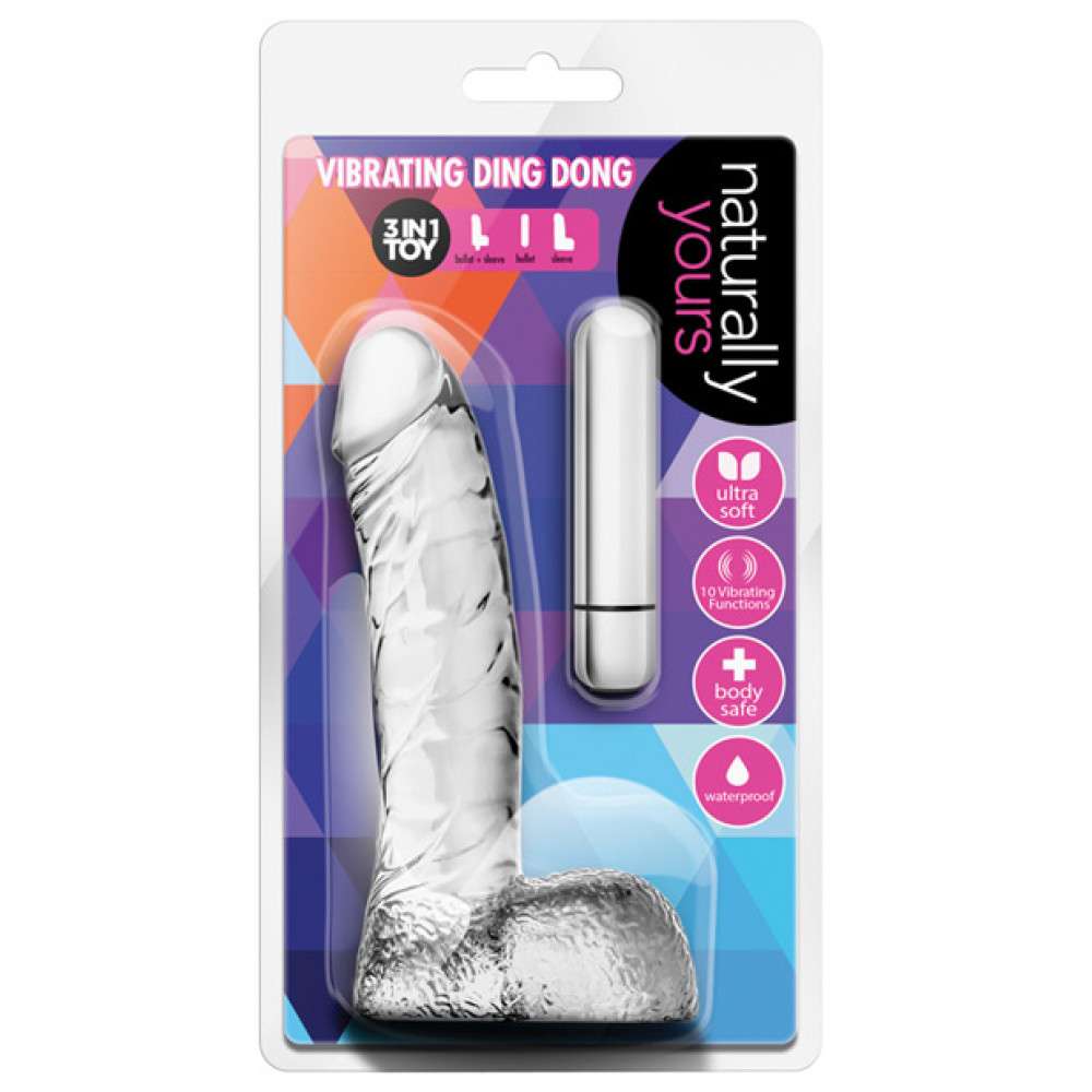 Blush Naturally Yours Vibrating Ding Dong - Clear