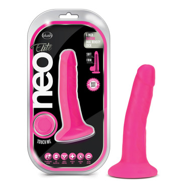 Blush Neo Elite 6" Silicone Dual Density Cock - Neon Pink
