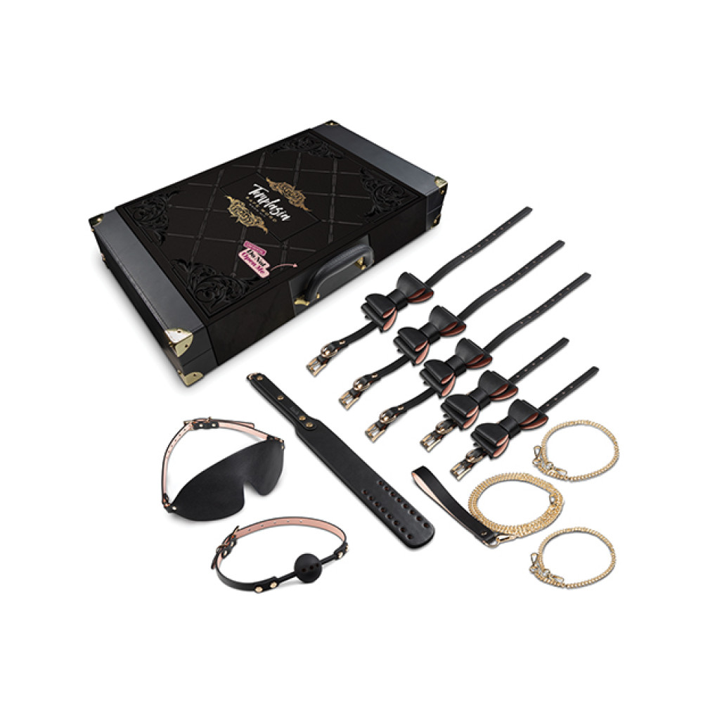 Blush Temptasia Safe Word Bondage Kit w/Suitcase - Black/Pink