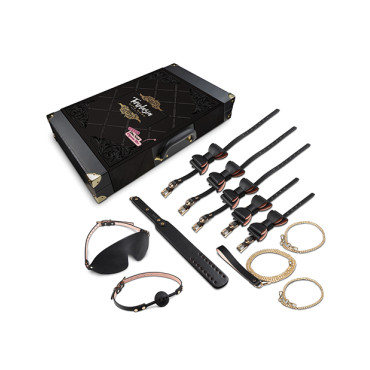 Blush Temptasia Safe Word Bondage Kit w/Suitcase - Black/Pink
