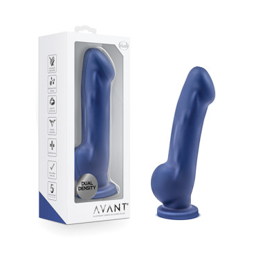 Blush Avant D8 Silicone Dildo - Ergo Indigo