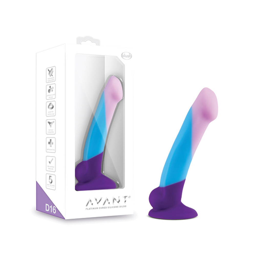 Blush Avant D16 Silicone Dildo - Purple Haze