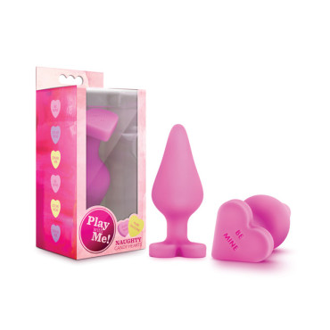 Blush Play With Me Naughty Candy Heart Be Mine Plug - Pink