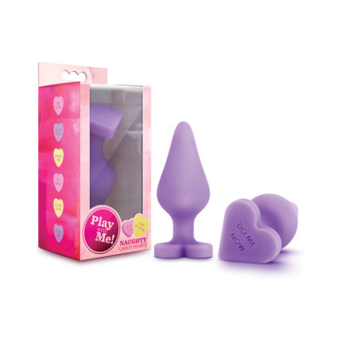 Blush Play With Me Naughty Candy Heart Do Me Now Plug - Purple