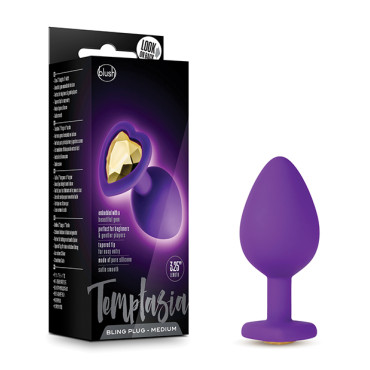 Blush Temptasia Bling Plug w/Gem Medium - Purple