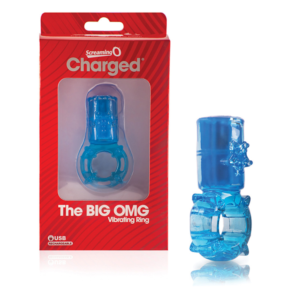 Screaming O Big OMG Vibrator Ring - Blue