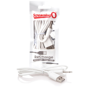Screaming O Recharge Charging Cable - White