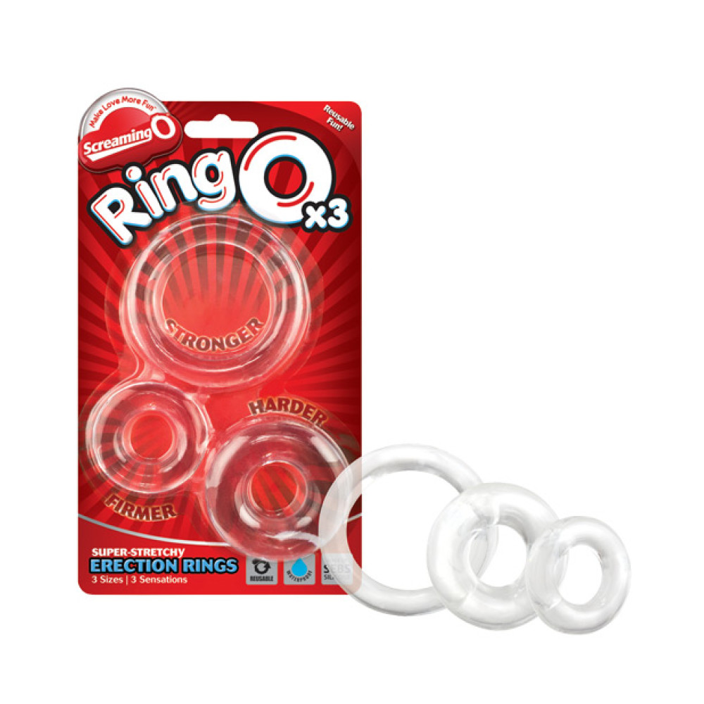 Screaming O RingO - Clear Pack of 3