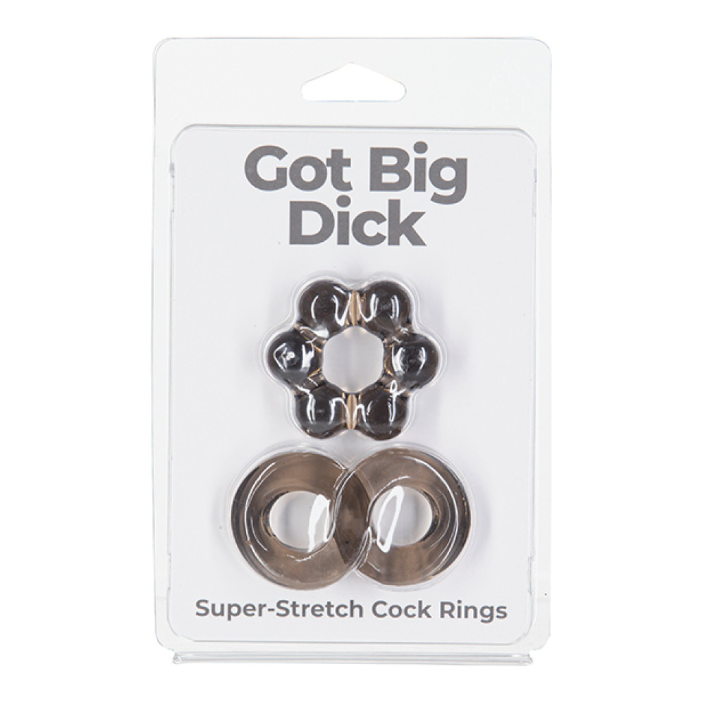 Got Big Dick 2 Pack Cock Rings - Black