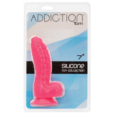 Addiction Tom 7" Dildo - Hot Pink