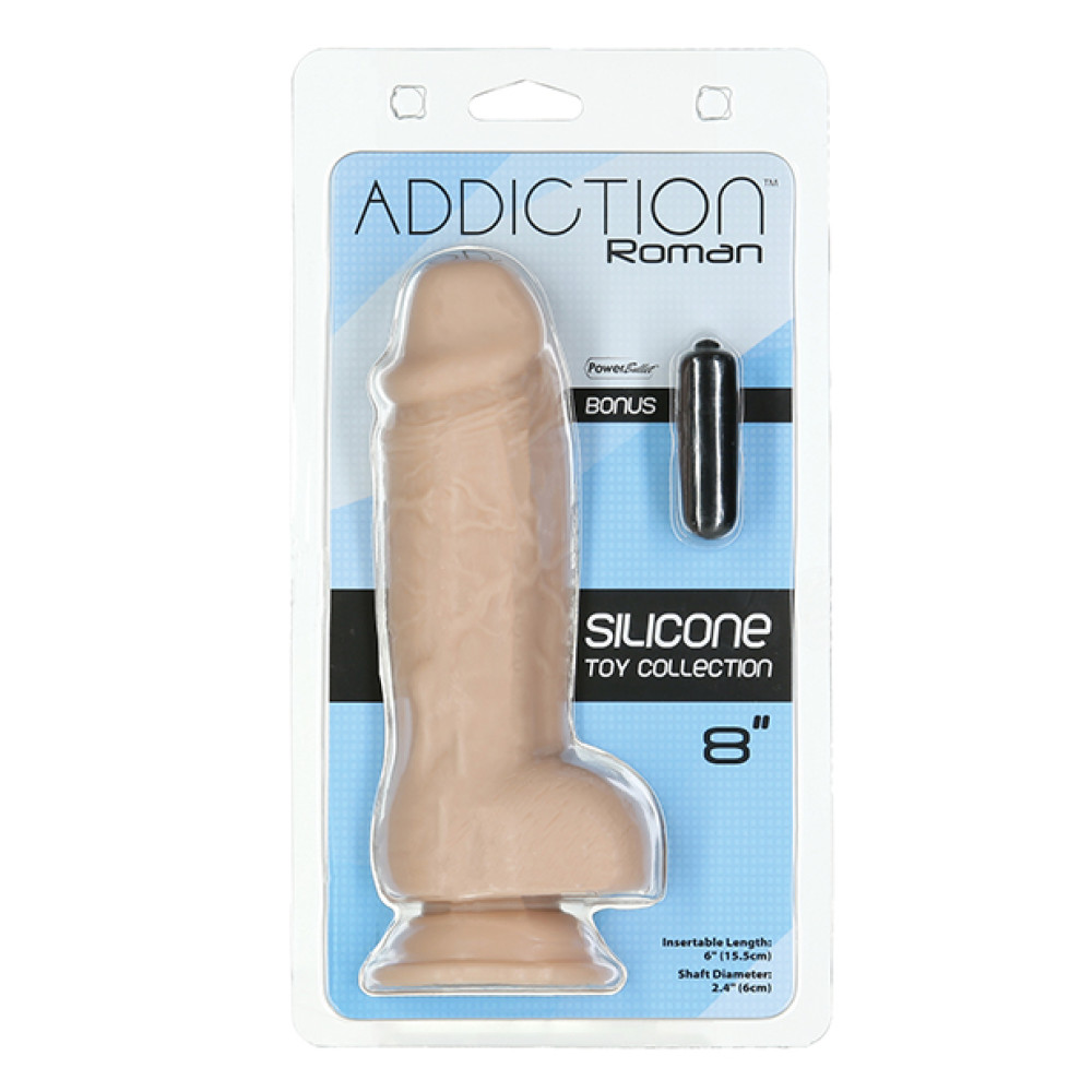 Addiction 8" Roman Dildo - Beige