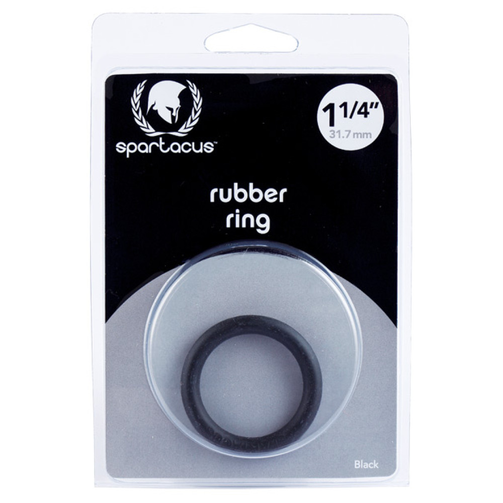 Spartacus 1.25" Rubber Cock Ring - Black