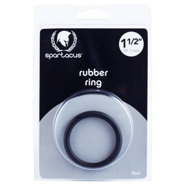 Spartacus 1.5" Rubber Cock Ring - Black