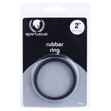 Spartacus 2" Rubber Cock Ring - Black