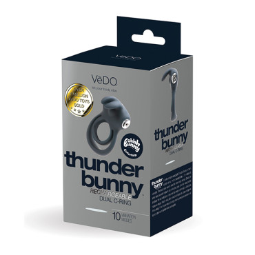 VeDO Thunder Bunny Rechargeable Dual Ring - Black Pearl