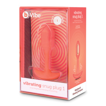 b-Vibe Vibrating Snug Plug - Small Orange