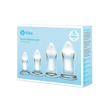 b-Vibe Glass Anal Dilator 4 pc Set