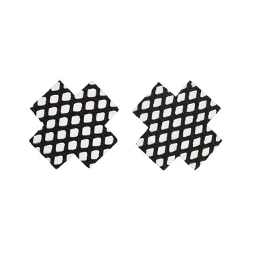 Fishnet Cross Pasties (One Time Use) - Black O/S