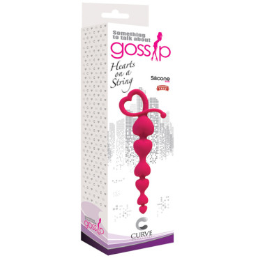 Curve Toys Gossip Hearts on a String - Magenta