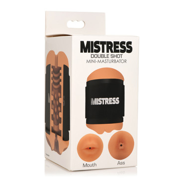 Curve Toys Mistress Double Shot Mini Masturbator Ass & Mouth - Medium