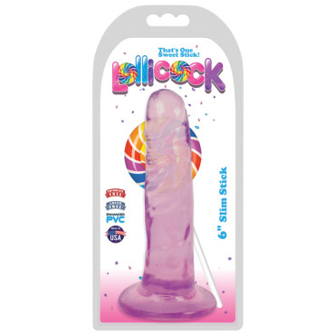 Curve Toys Lollicock 6" Slim Stick - Grape Ice