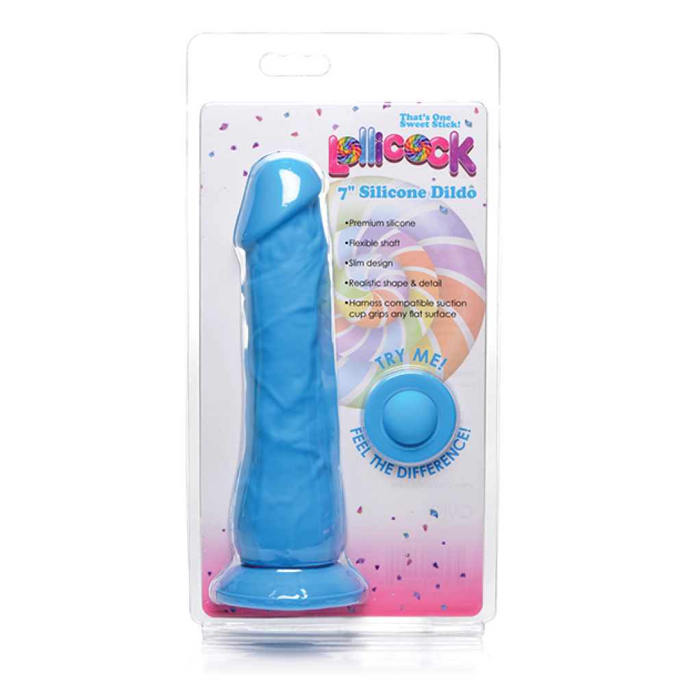 Curve Toys Lollicock 7" Silicone Dildo - Berry