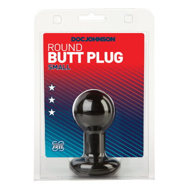 Round Butt Plug - Small Black