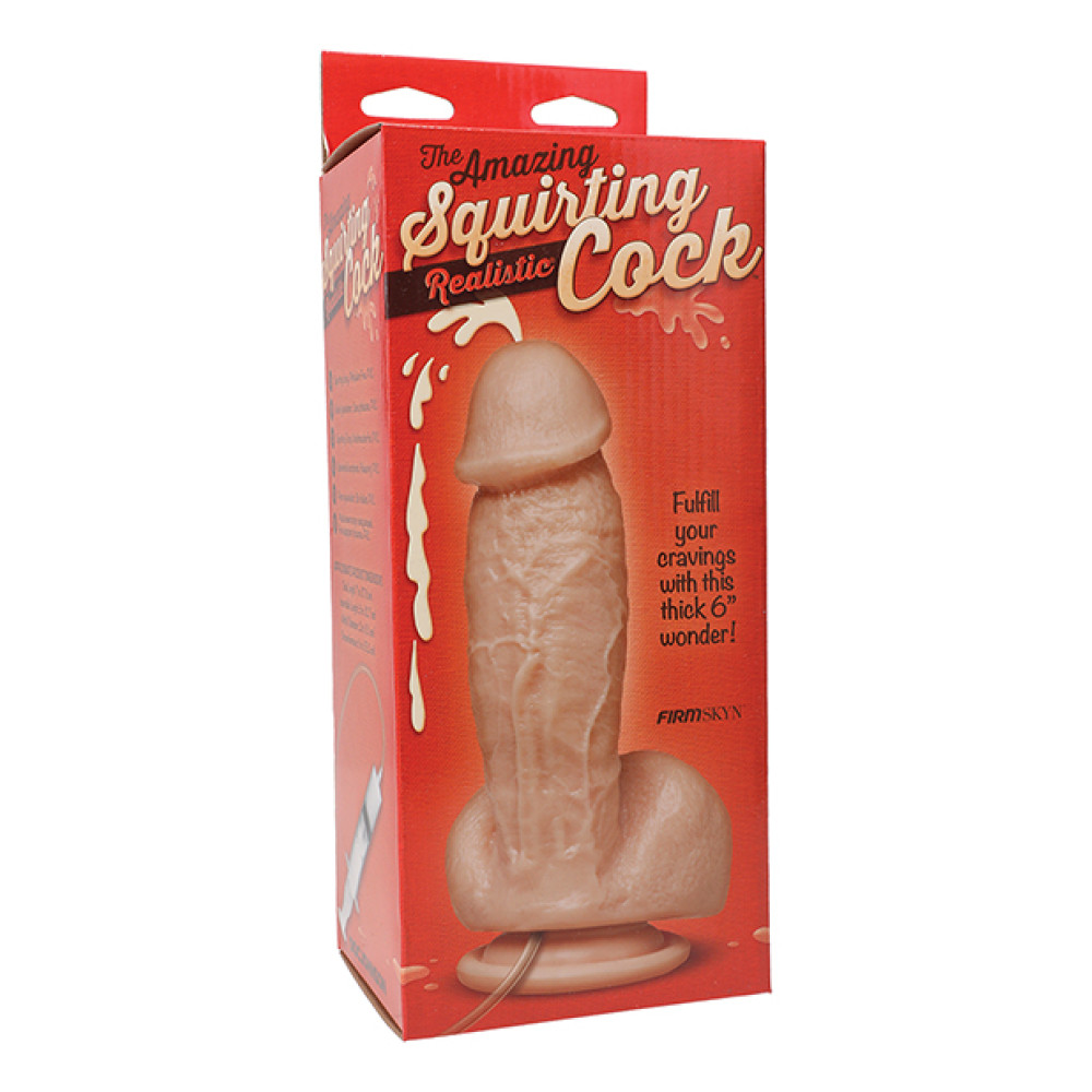 Squirting Realistic Cock w/Splooge Juice - Flesh