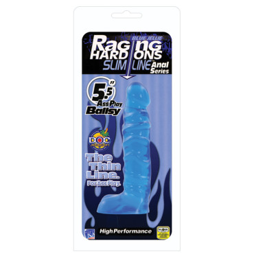 Raging Hard Ons Slimline 5.5" Ballsy - Blue Jelly