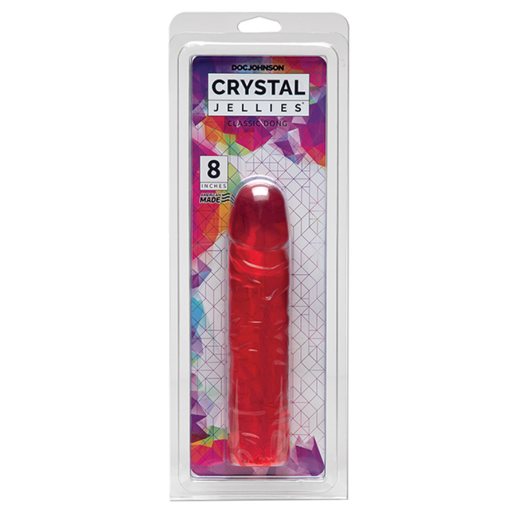 Crystal Jellies 8" Classic Dildo - Pink
