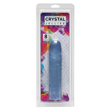 Crystal Jellies 8" Classic Dildo - Clear