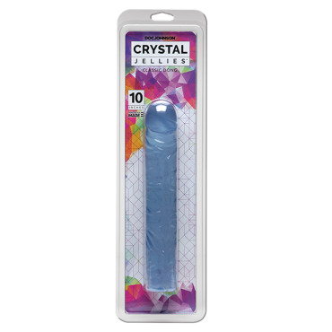 Crystal Jellies 10" Classic Dildo - Clear