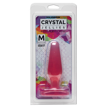 Crystal Jellies Butt Plug - Medium Pink