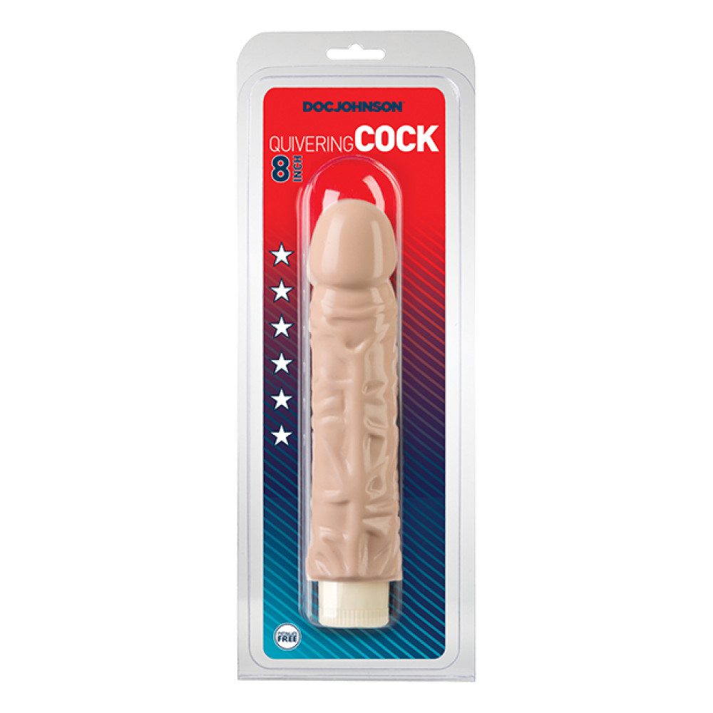 Quivering 8" Cock Vibe - White