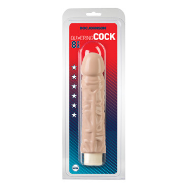 Quivering 8" Cock Vibe - White