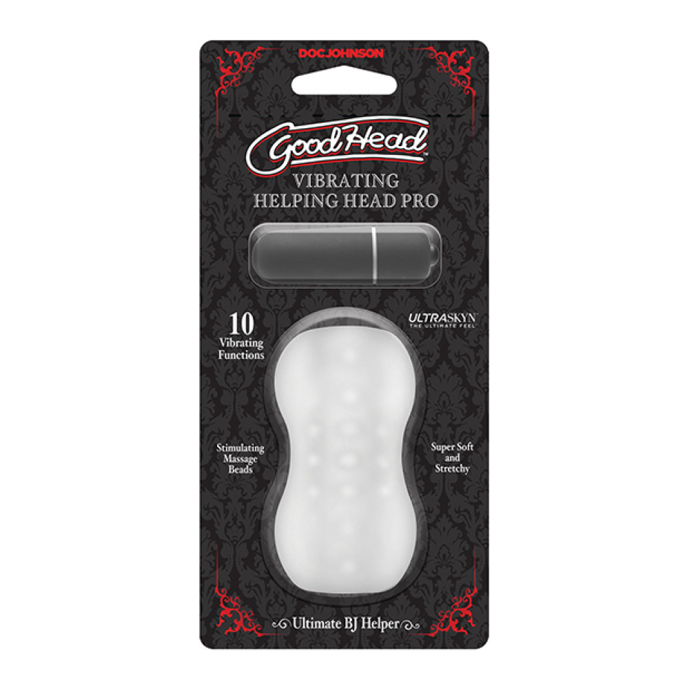 GoodHead Helping Head Pro ULTRASKYN Vibrating Stroker - Frost
