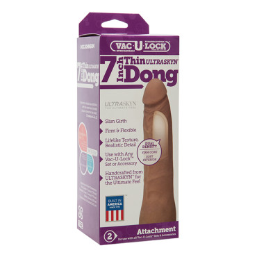 Vac-U-Lock 7" Ultraskyn Dong - Brown